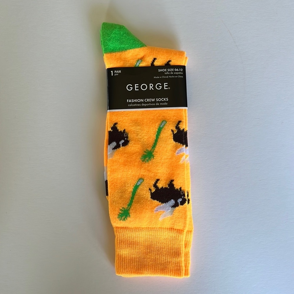 NWT George Mens Pattern Crew Neck Socks